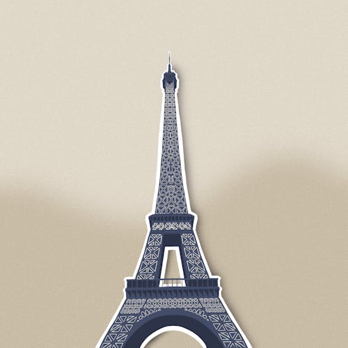 Free An Eiffel Tower Illustration Stock Photo