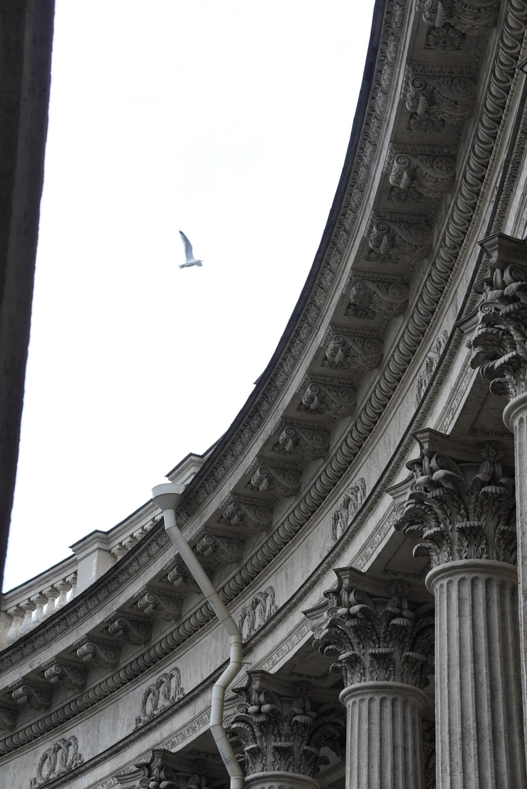 A Low Angle Shot of a Concrete Church Under the White Sky · Free Stock ...