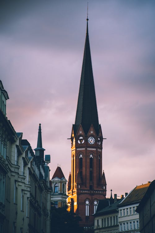 Witte En Zwarte Kathedraal In Tilt Shiftfotografie