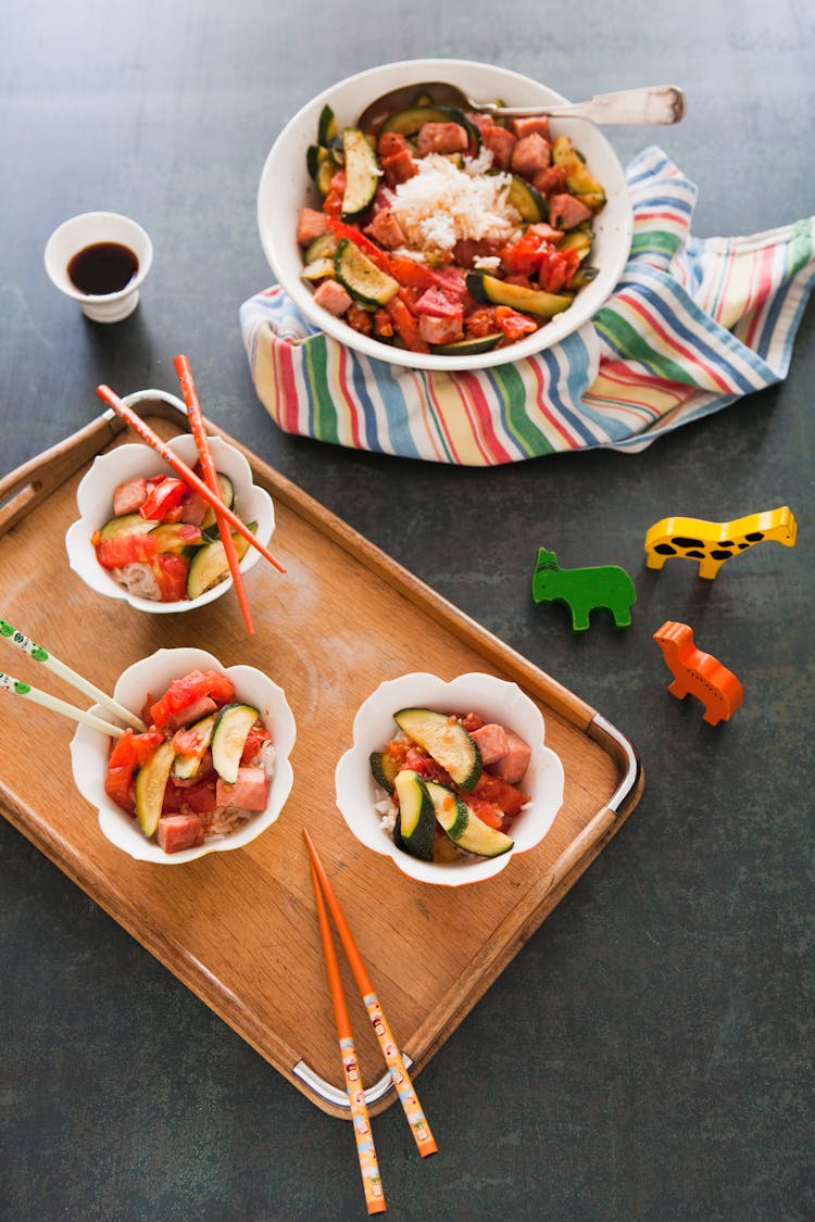 Vegetable Dish In Bowls