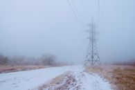 A Transmission Tower during Winter