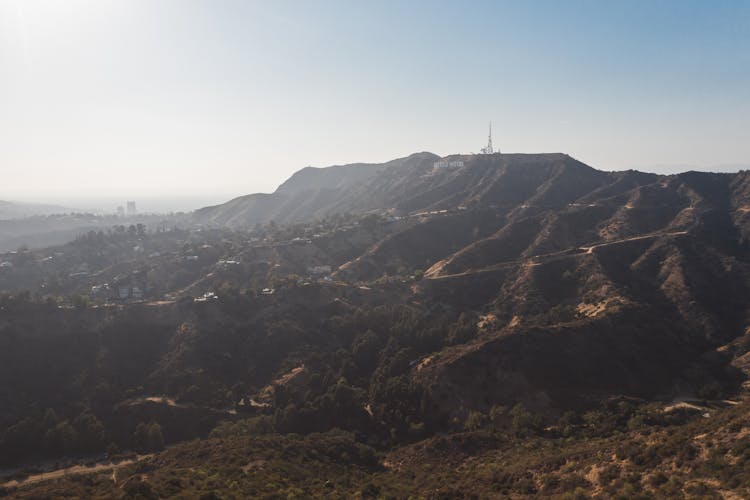 Hollywood Sign On The Mountains In Los Angeles