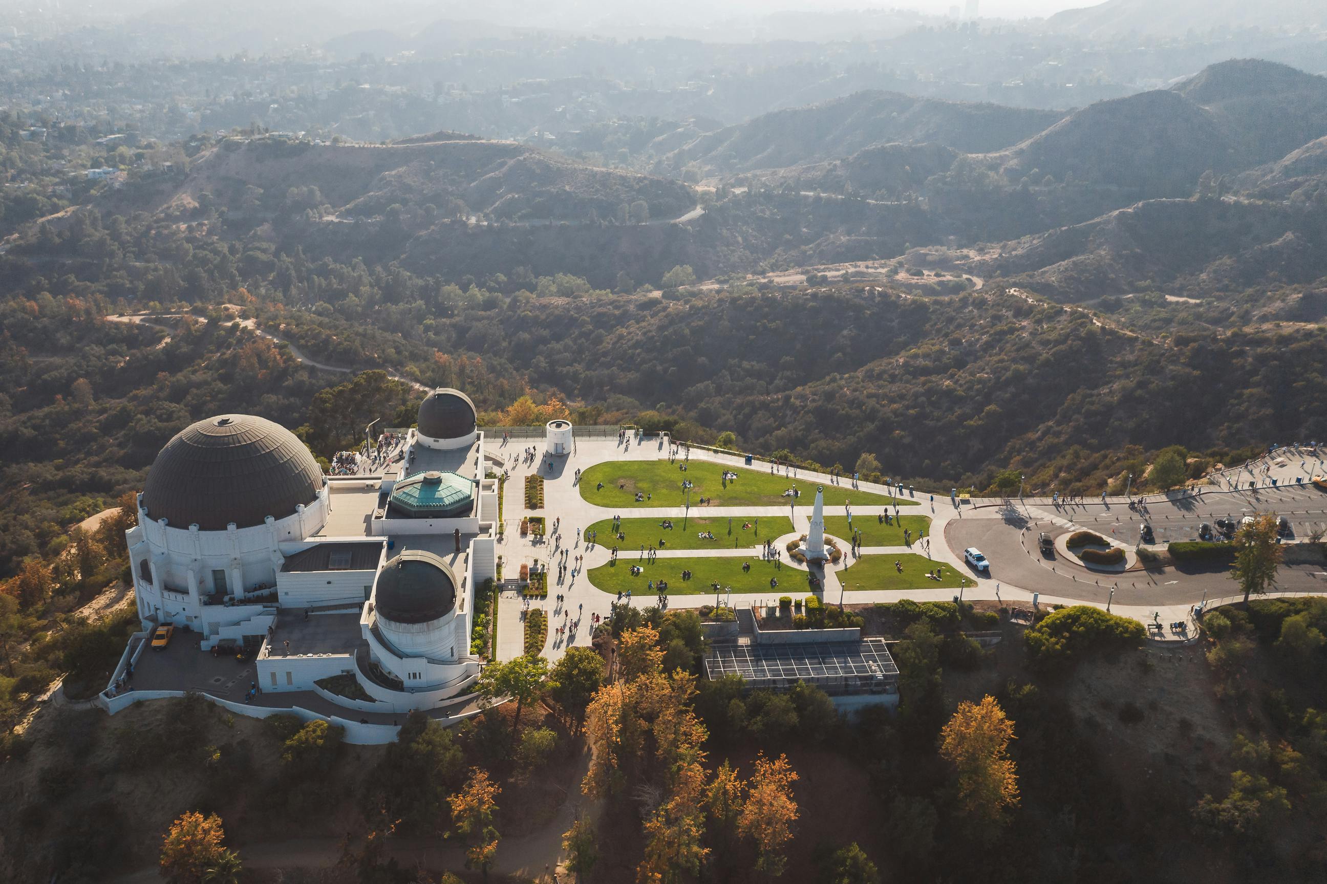 Free Aerial Photography of Griffith Observatory Stock Photo