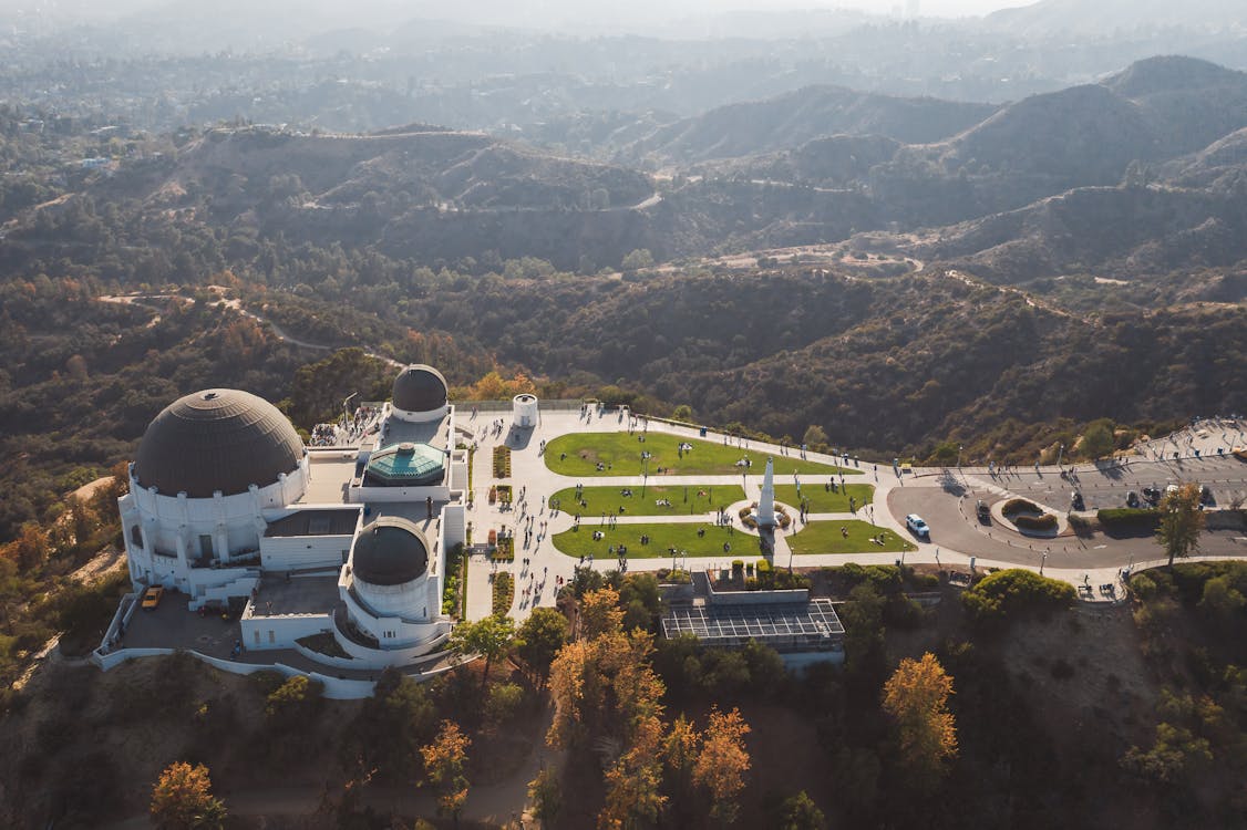 Free Aerial Photography of Griffith Observatory Stock Photo