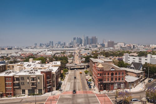 Aerial Shot of City, Los Angeles, California, USA