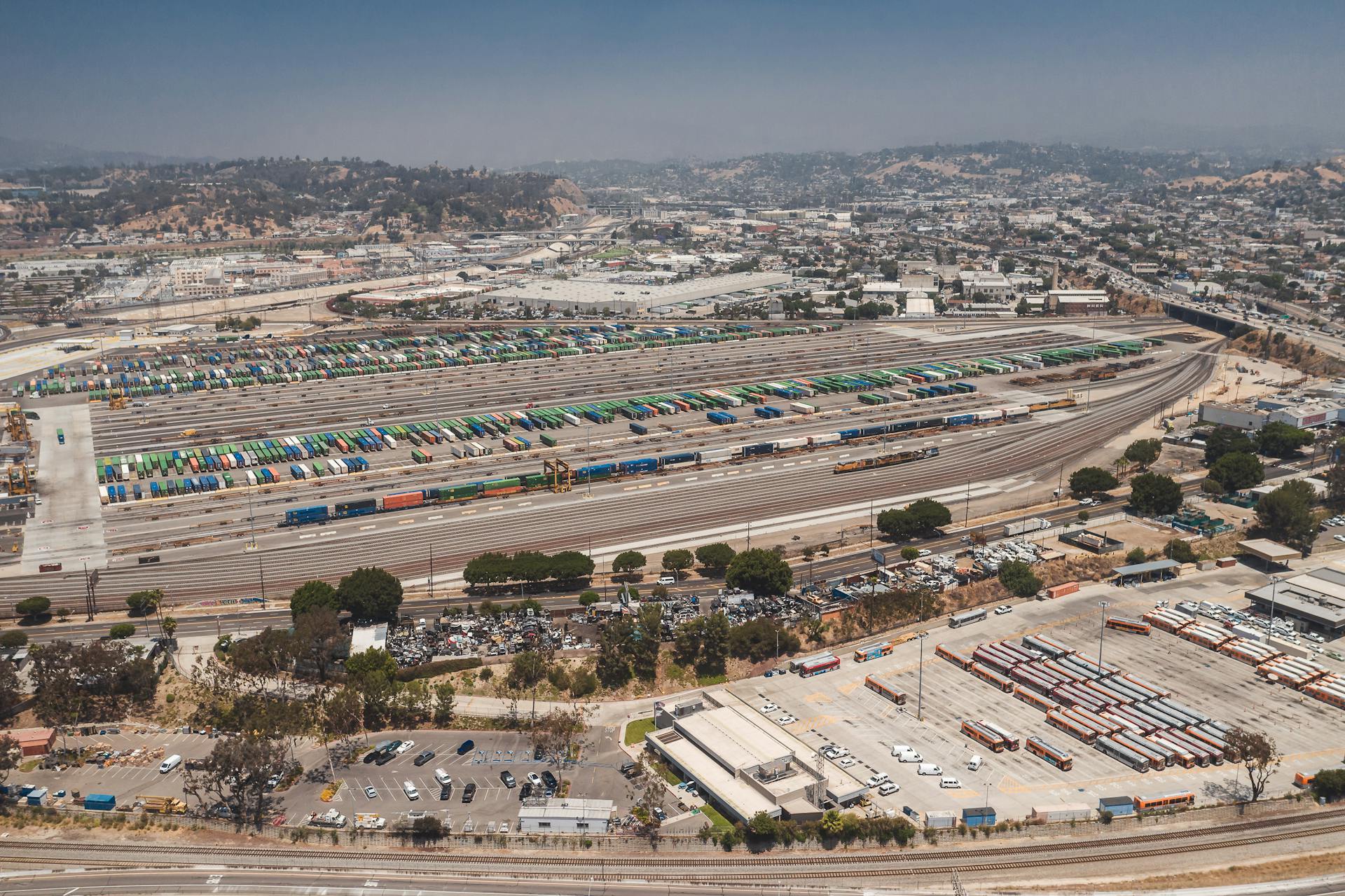 Aerial View of an Industrial Area