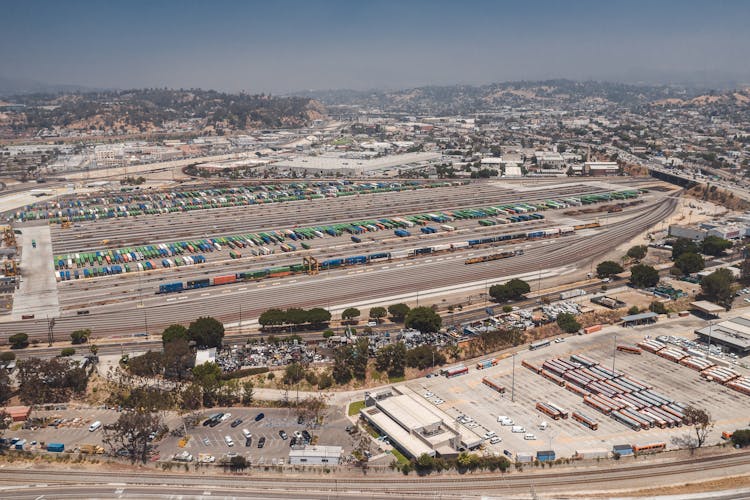 Aerial View Of An Industrial Area