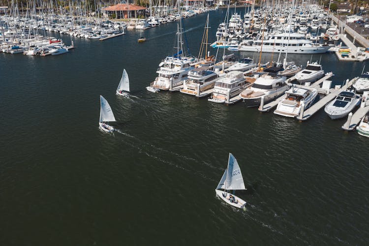 Boats On The Al Larson Marina In California