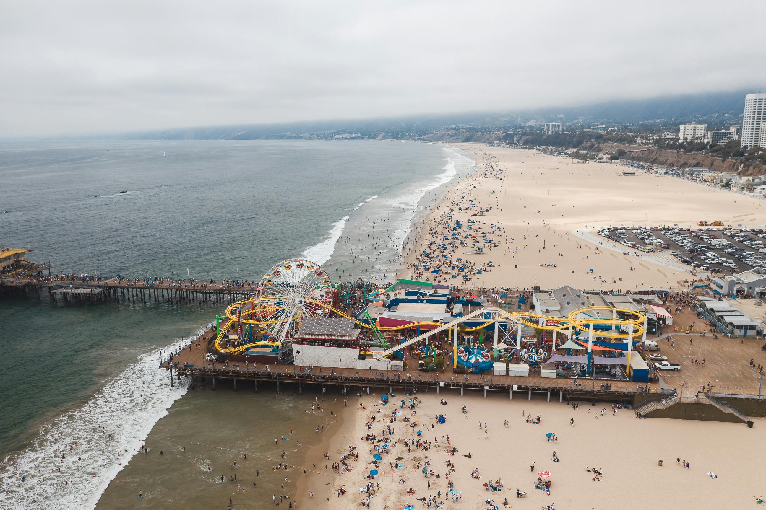 Pacific Park 4K wallpaper  Santa monica pier Santa monica pier aquarium Santa  monica