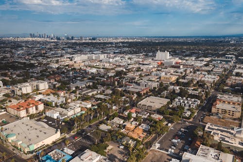 Aerial View of City Buildings