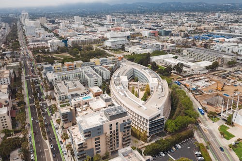 Aerial View of City Buildings