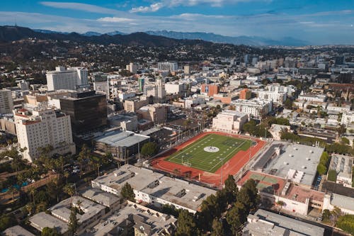 Aerial View of City Buildings