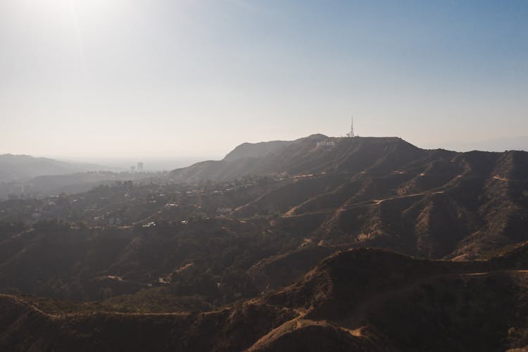 

An Aerial Shot Of The Mount Lee In California