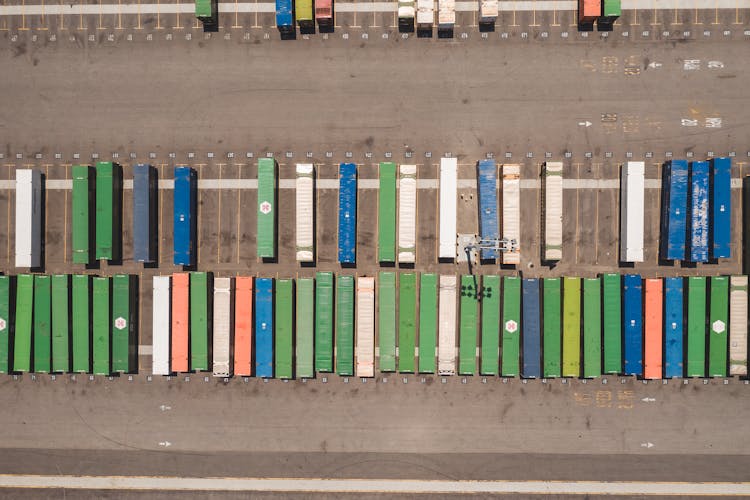 Cargo Containers In A Port