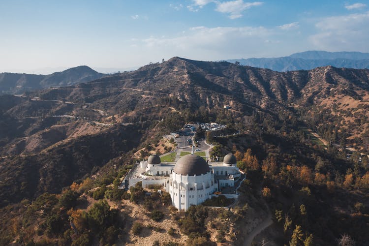 
An Aerial Shot Of The Griffith Observatory In California