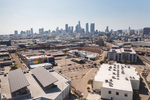 Aerial Shot of City, Los Angeles, California, USA