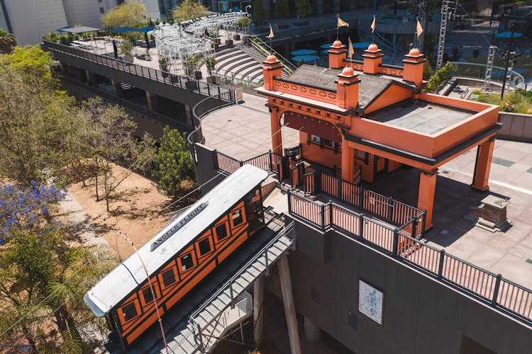 
An Aerial Shot Of The Angels Flight Railway In California