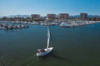 White Sail Boat on Ocean