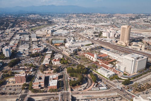 Aerial View of City Buildings