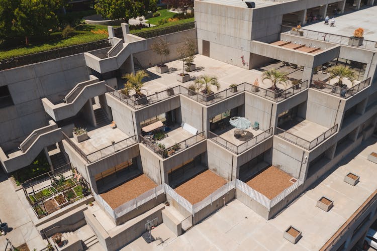 Balconies In An Apartment Building 