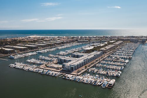 Boats Docked at a Harbor 