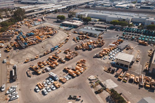 Cars on an Aerial Parking Lot