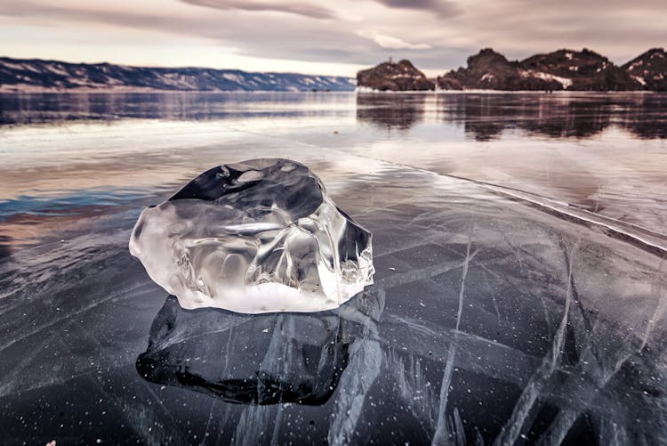 Close Up Of Ice Block