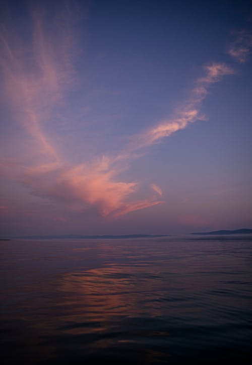 Scenic View of the Sea during Sunset