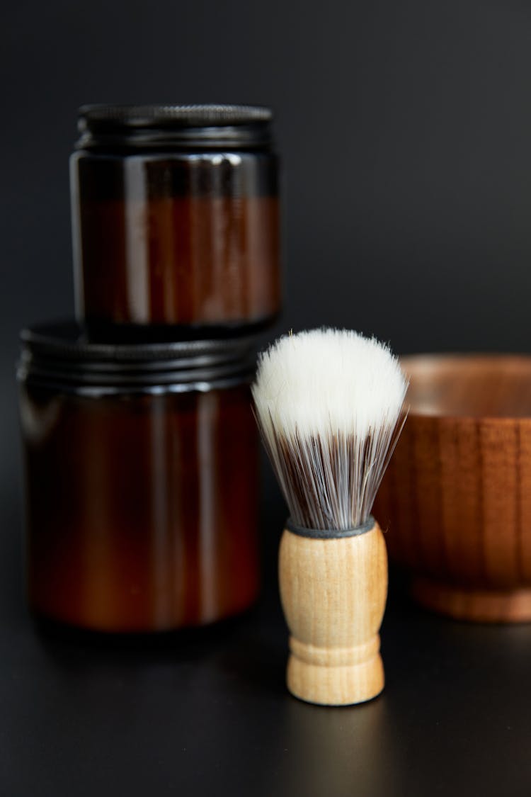 Shaving Cream Brush With Wooden Handle