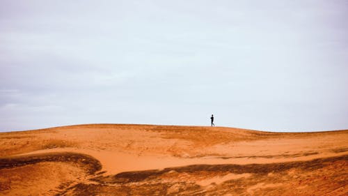 Man Standing on a Dessert Graphic Wallpaper