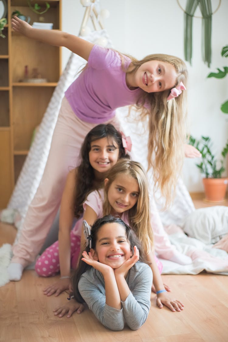 A Group Of Friends Posing Together