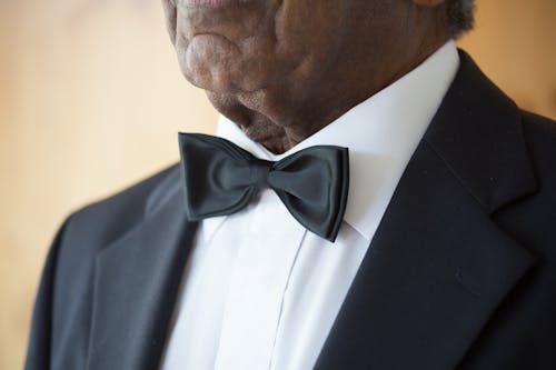 검은 색 양복, 나비 넥타이, 남자의 무료 스톡 사진