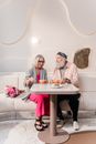 Man and Woman Having Coffee Together