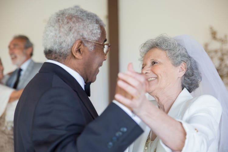 Elderly Couple Dancing