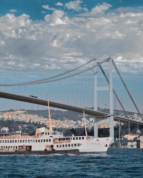 Ship Under a Beautiful Bridge