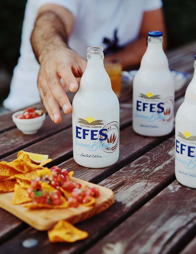 Efes Beer With White Bottle