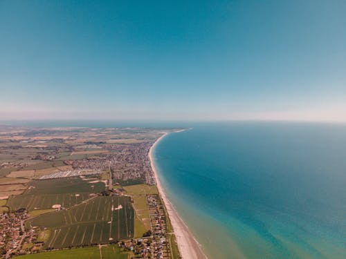 Foto profissional grátis de aerofotografia, água, azul