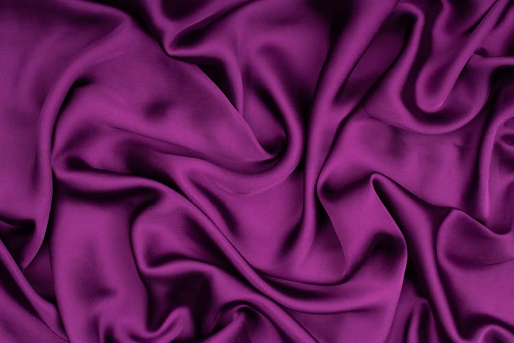 Crumpled Purple Satin Fabric 