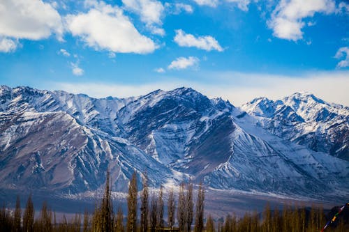 Snow Coated Mountain Ruins