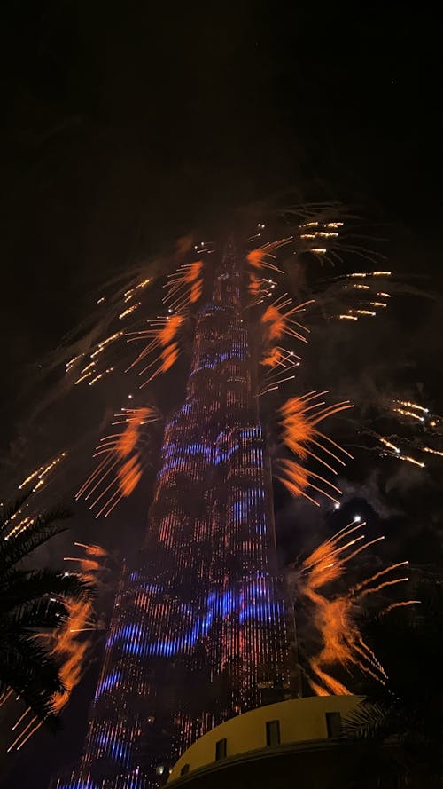Immagine gratuita di burj khalifa, dubai, fuochi d'artificio