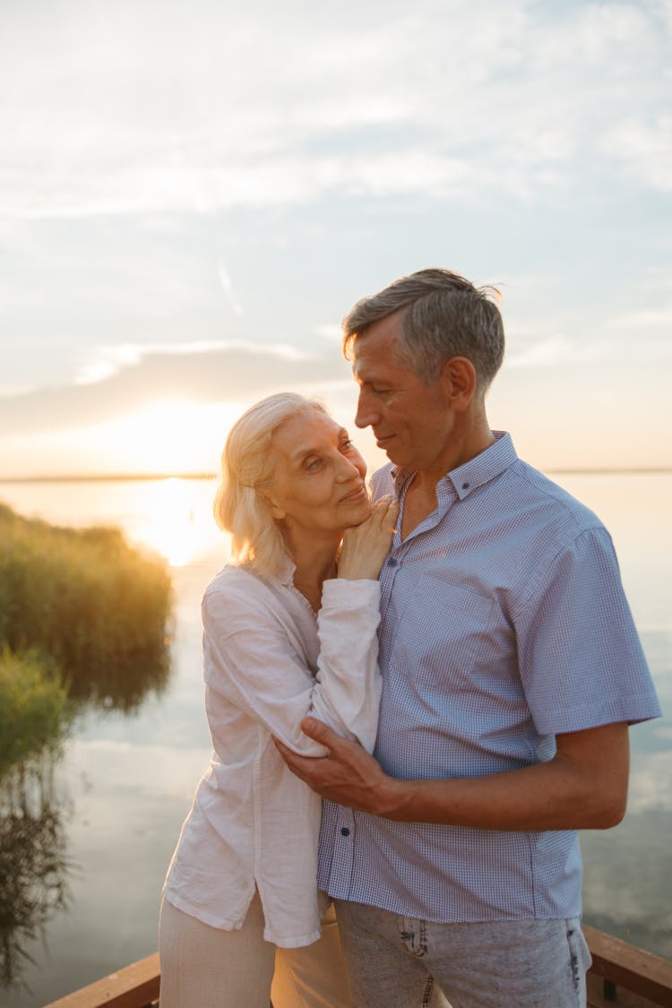 Elderly Couple During Sunset