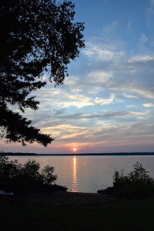 Free stock photo of beautiful sunset, lake