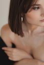 Topless Woman With Red Lipstick