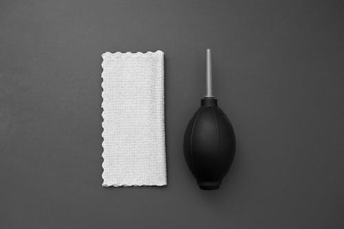 Free White Fabric and a Blower  Stock Photo