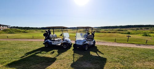 Free stock photo of golf, golf cart, golf clubs