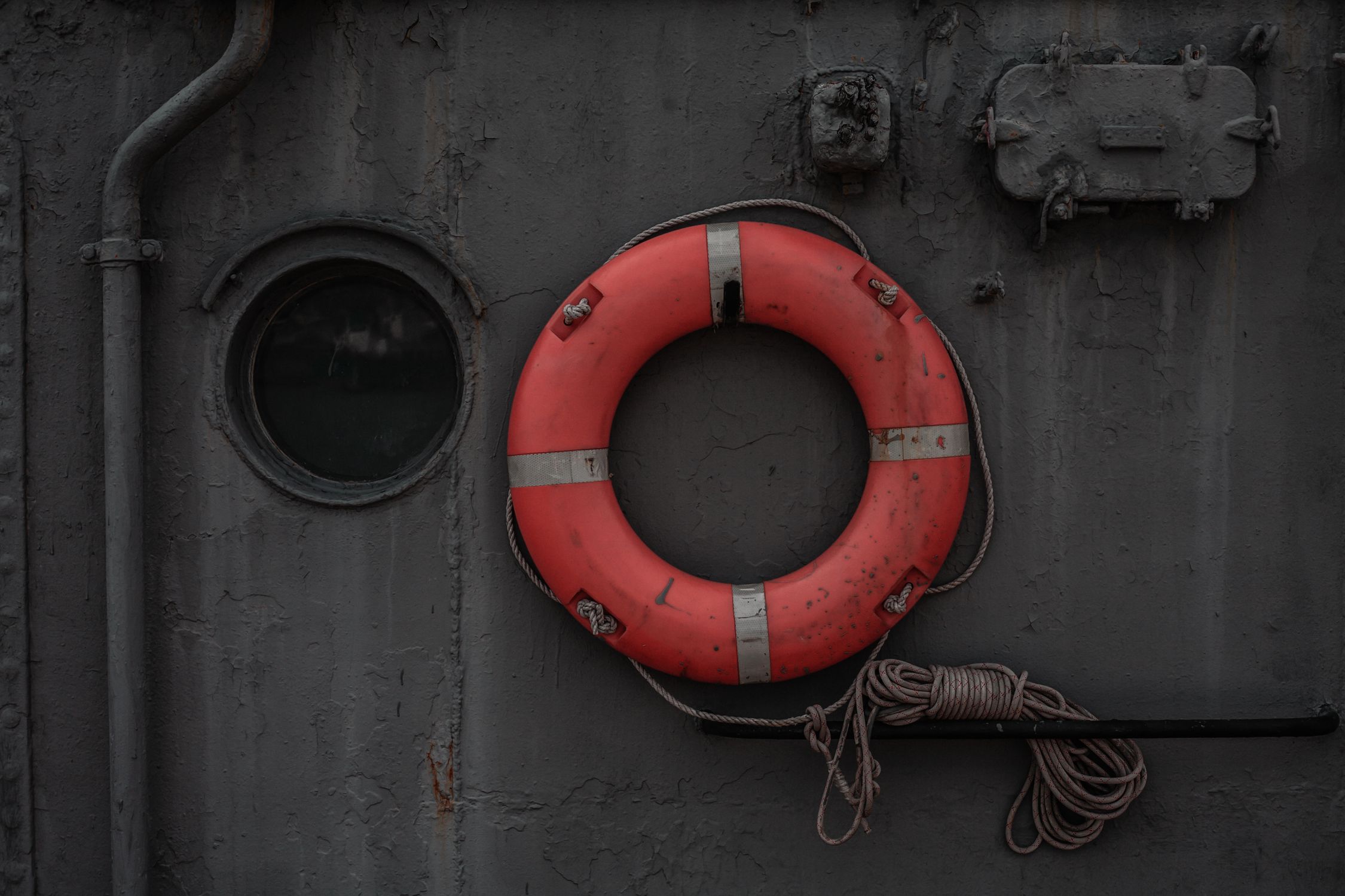 An Orange Lifesaver with a Rope · Free Stock Photo