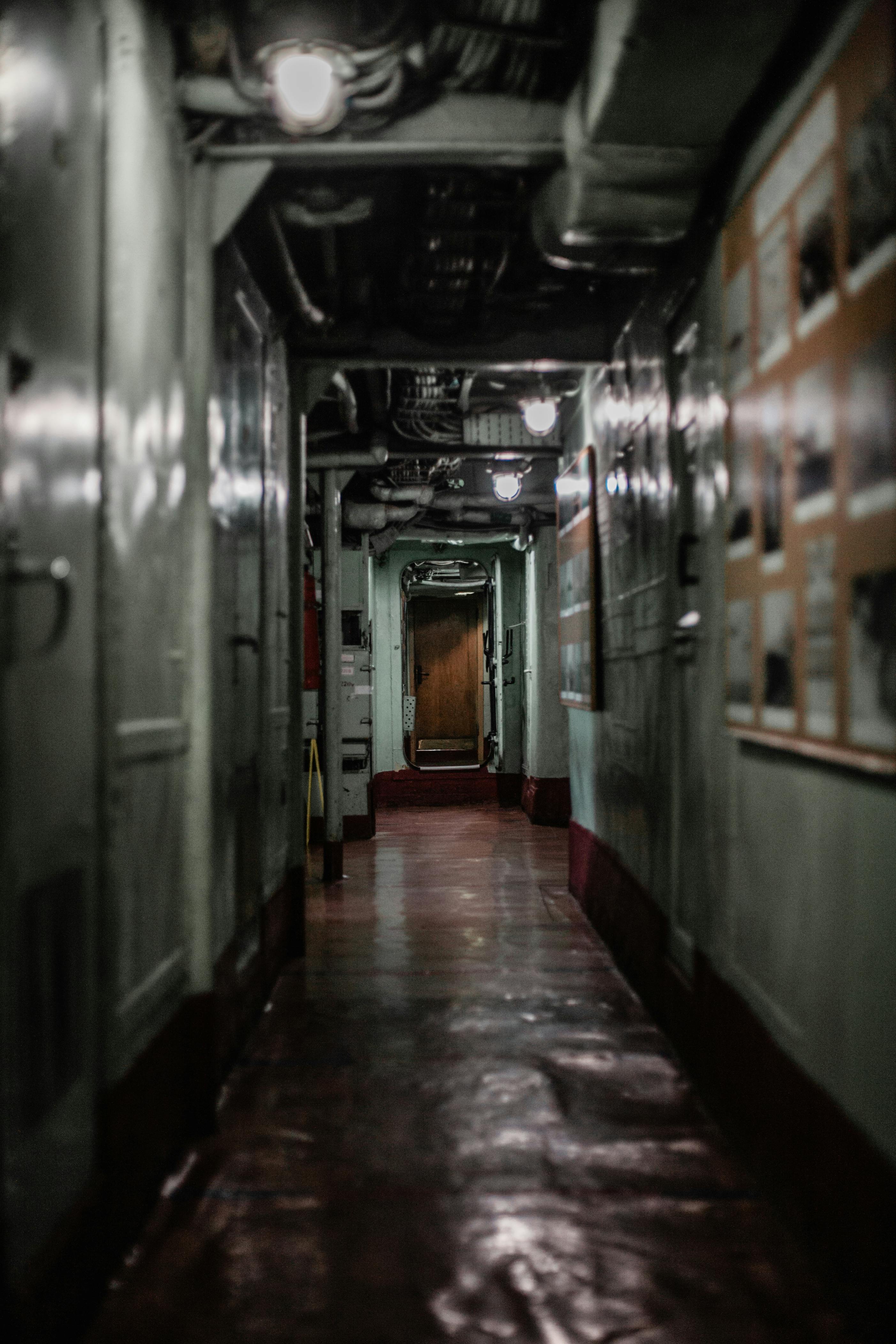 a ship s cabin hallway