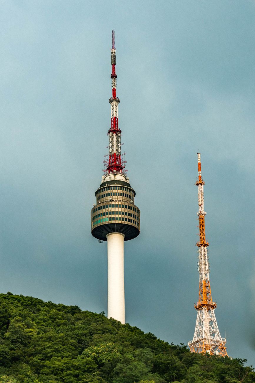 namsan tower seoul sunset view