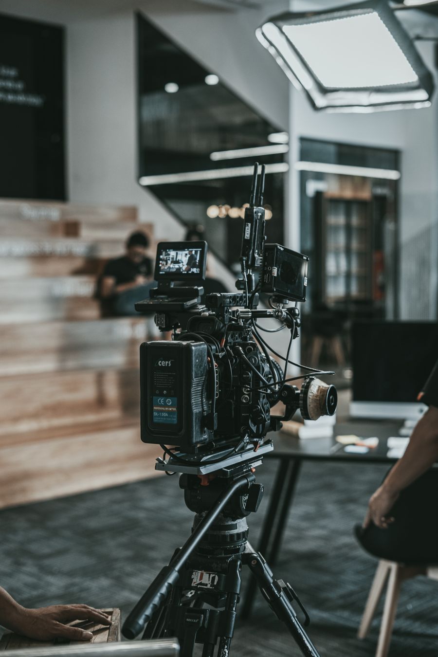 Cinematography equipment on set