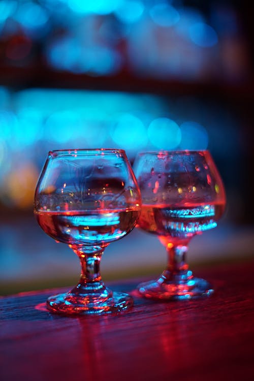 Free Close-up Photo of Wine Glass with Alcoholic Beverage  Stock Photo